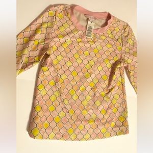Tommy Bahama Girls Long Sleeved Top Size 8 Pink and Yellow